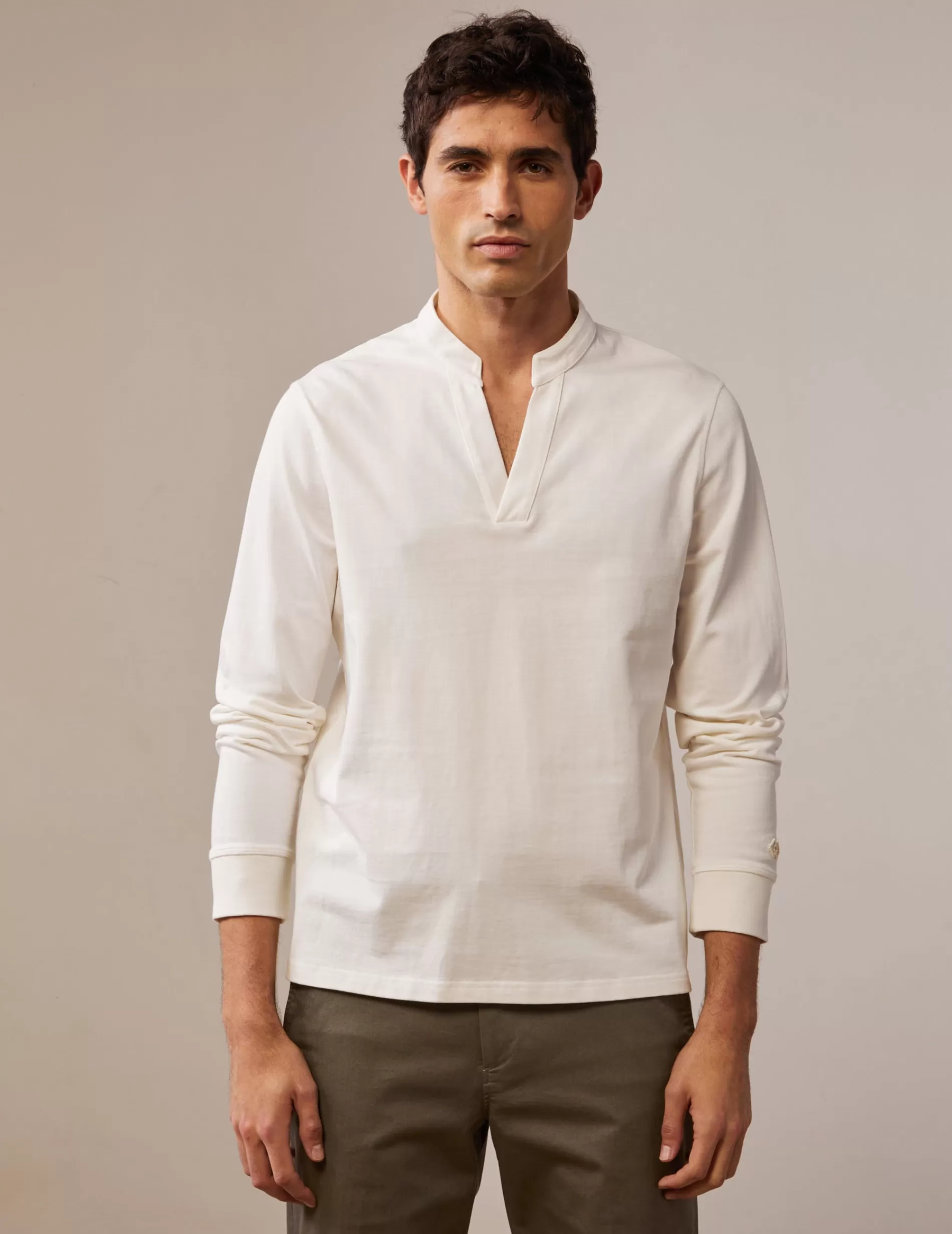 Figaret Paris T-Shirt | T-shirt Charles En Coton écru Ecru