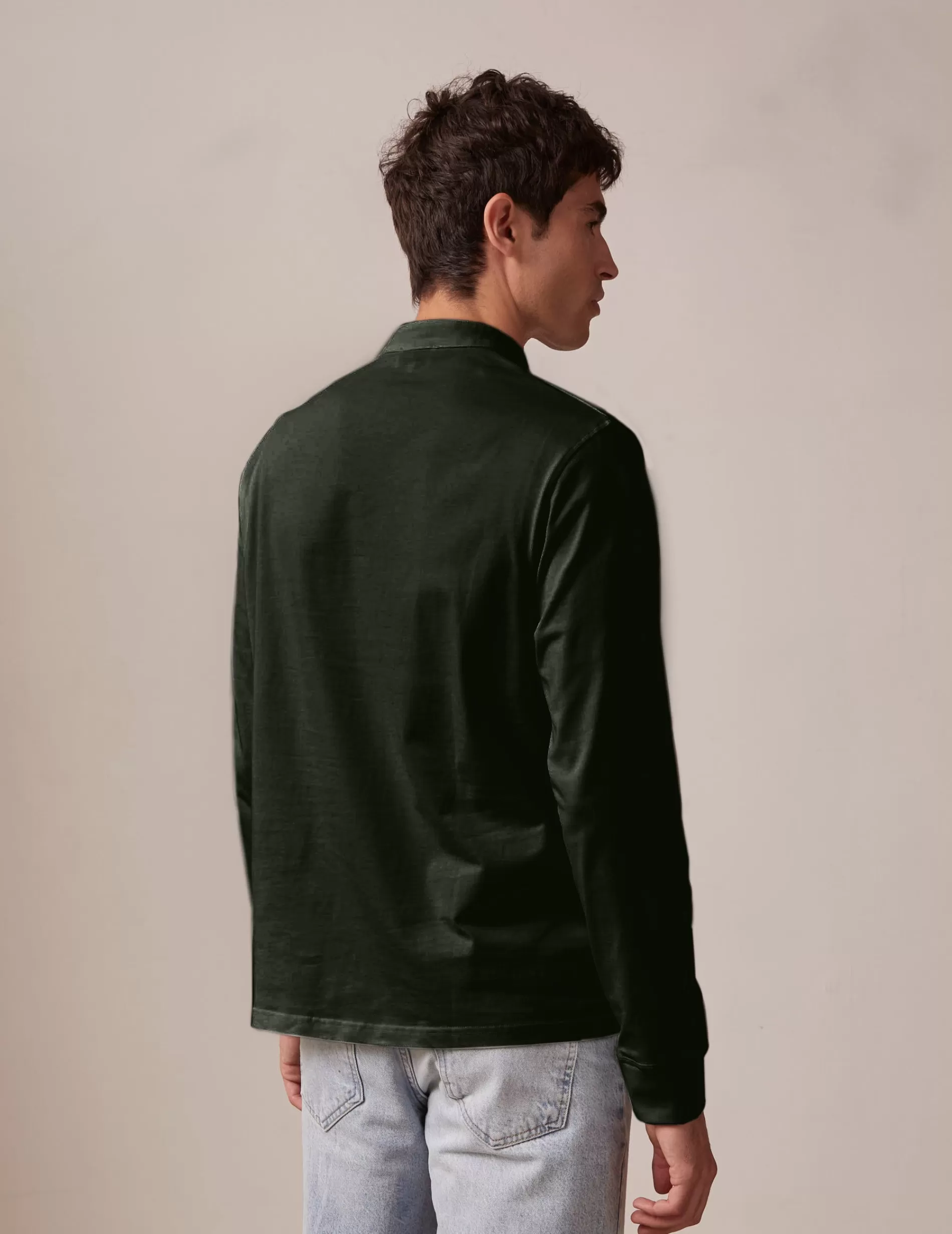 Figaret Paris T-Shirt | T-shirt Charles En Coton Vert Vert fonce