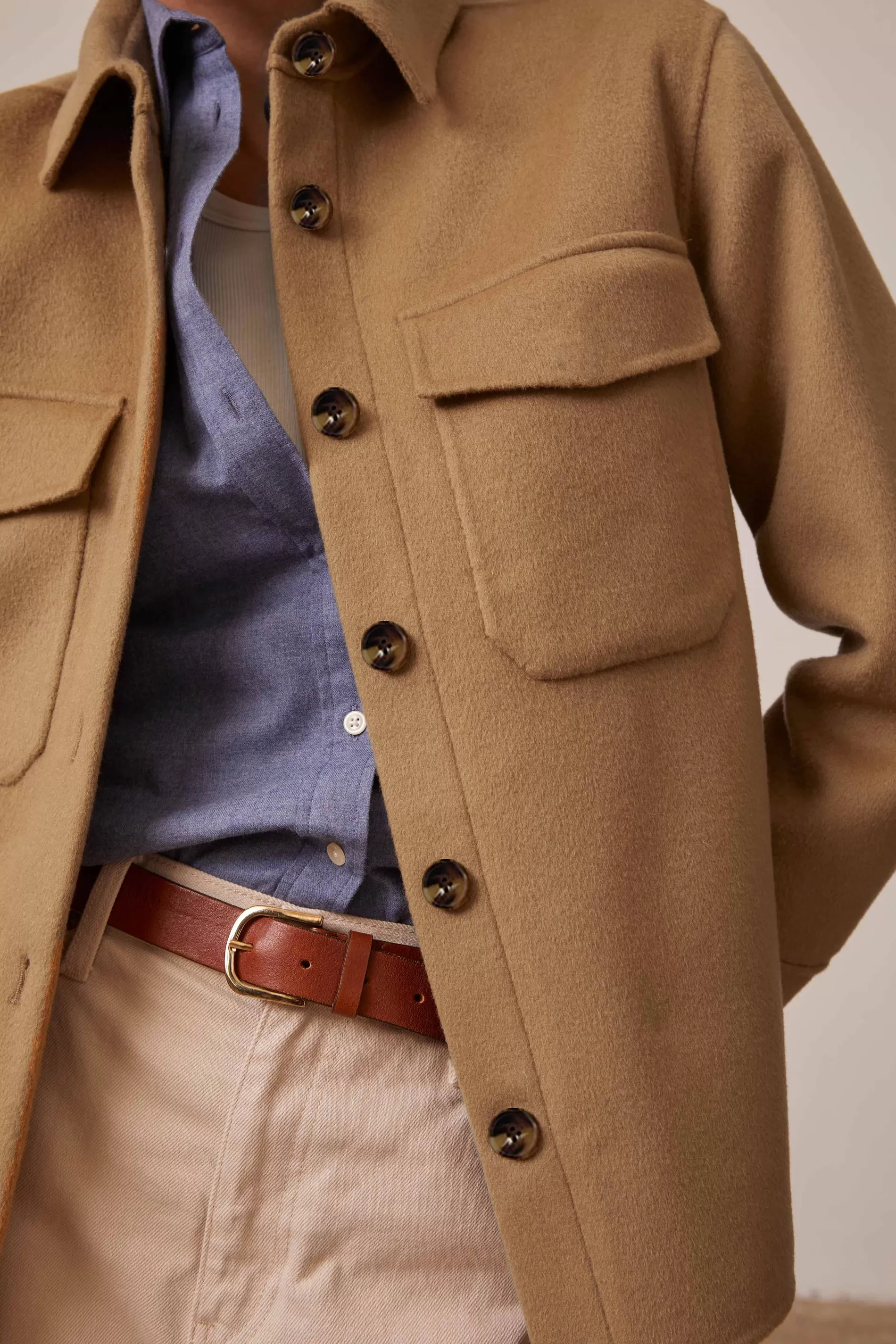 Figaret Paris Ready To Wear | Veste Iriel En Laine Double Face Beige