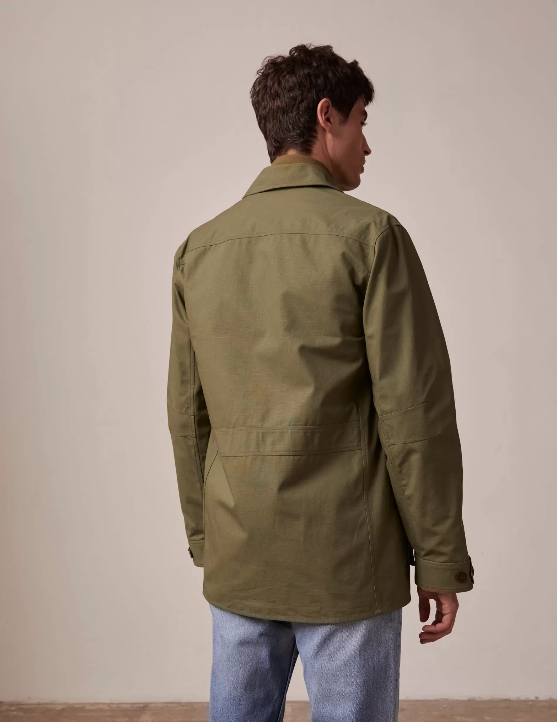 Figaret Paris Outerwear | Veste Isao En Ripstop Kaki